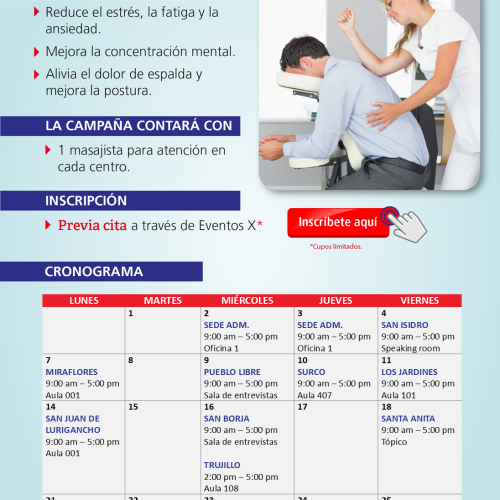 Campaña de masajes